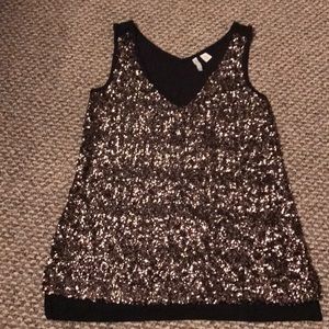 Black and gold Sequin Top